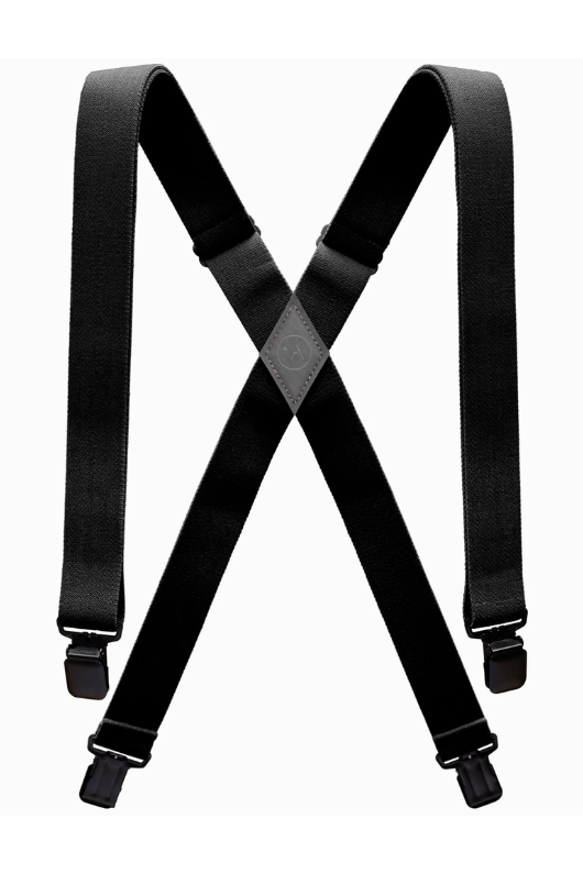 An image of the Arcade Belts Jessup Stretch Braces in the colour Black.