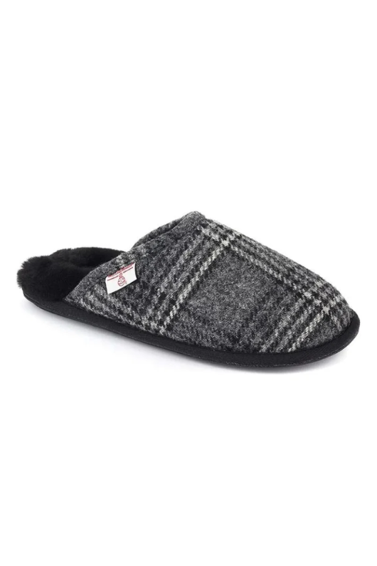 An image of the Bedroom Athletics William Harris Tweed Mule Slippers