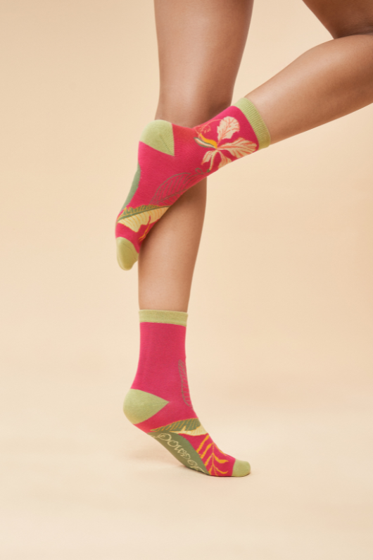 Powder Ankle Socks in delicate tropical