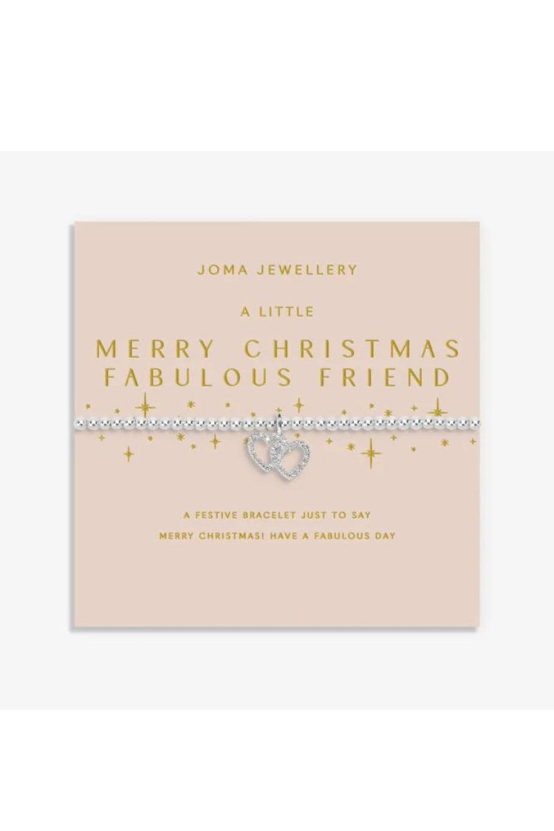 An image of the Joma Jewellery Christmas A Little 'Merry Christmas Fabulous Friend' Bracelet