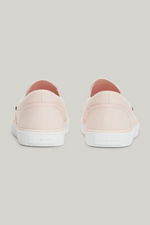An image of the Tommy Hilfiger Enamel Flag Slip-On Canvas Trainers