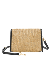 An image of the Every Other Straw Flap Over Cross Body Bag