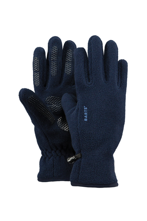 An image of the Barts Kids Fleece Gloves in the colour Navy.