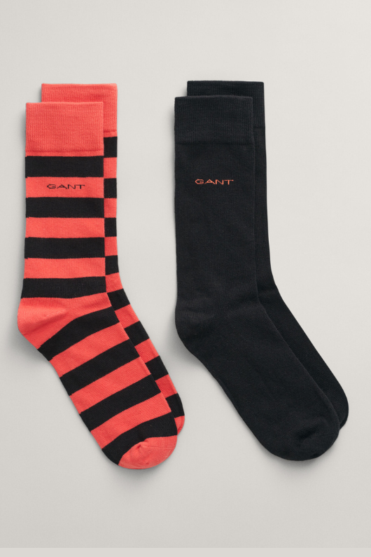 An image of the Gant Barstripe & Solid Socks 2 Pack