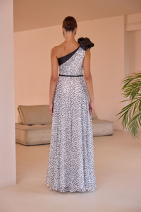 An image of the Carla Ruiz Asymmetric Long Dress