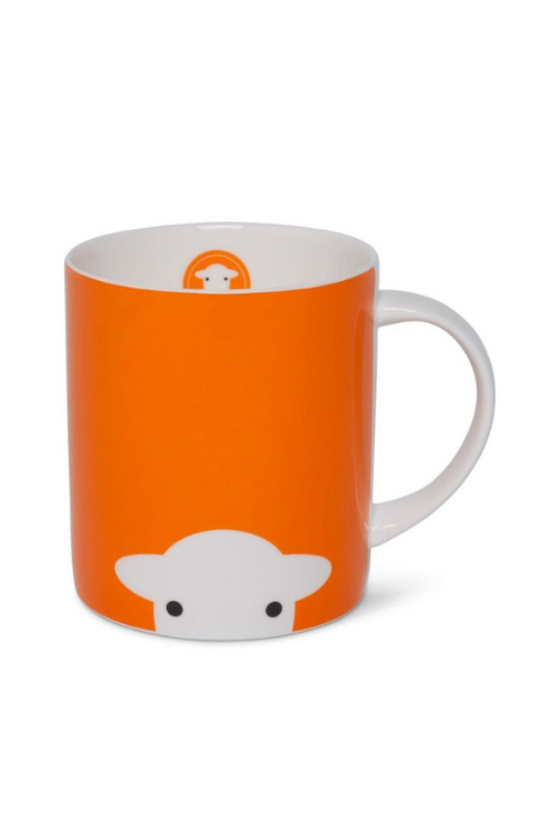 An image of the Herdy Company Peep Mug in orange.
