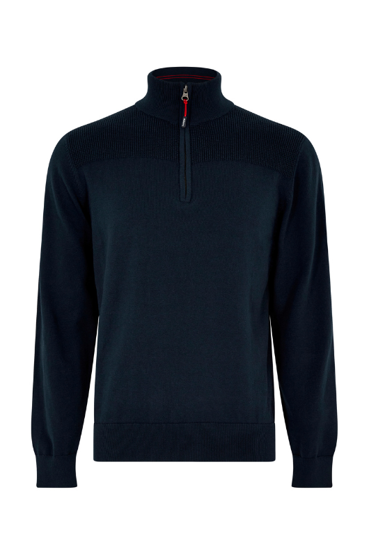 Dubarry Richhill Jumper. A super soft sweater with a zip placket, and subtle ribbed detail