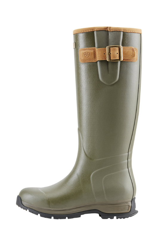 An image of the Ariat Burford Insulated Rubber Boot in the colour Green.