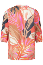 An image of the Betty Barclay Leaf Print Tunic-Style Blouse