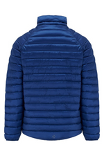 Mac in a Sac Mens Synergy Jacket. A lightweight packable jacket with thermolite filling. This jacket is water repellent, has zip fastening, and comes in the colour Sapphire Blue.