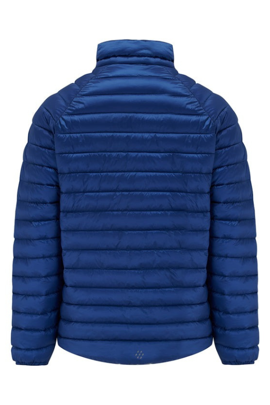 Mac in a Sac Mens Synergy Jacket. A lightweight packable jacket with thermolite filling. This jacket is water repellent, has zip fastening, and comes in the colour Sapphire Blue.