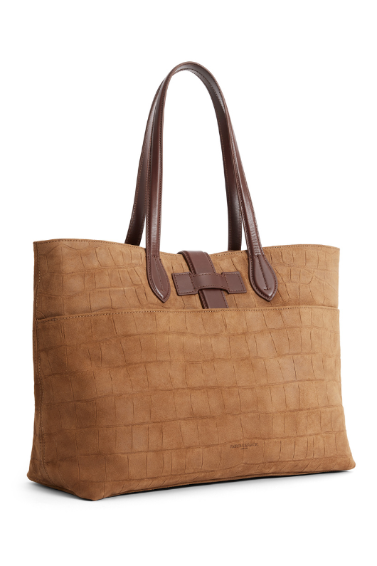 An image of the Fairfax & Favor Fairfax & Favor Langham Suede Tote Bag