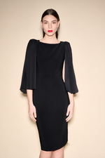 An image of the Joseph Ribkoff Pleated Sleeve Dress