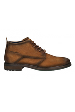 An image of the Bugatti Marcello Leather Lace-Up Boots in the colour Cognac.