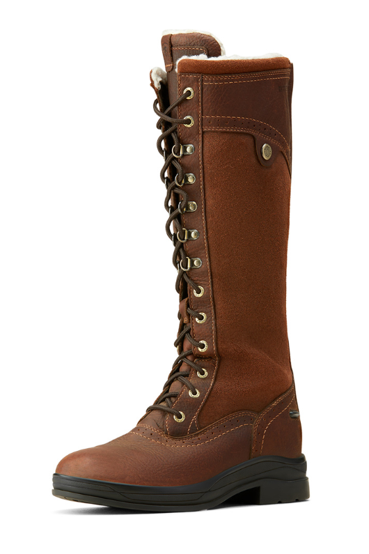 An image of the Ariat Wythburn Tall Waterproof Boot in the colour Dark Brown.