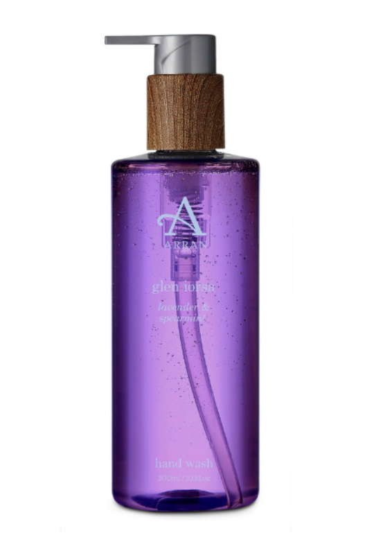 An image of the ARRAN Sense of Scotland Glen Iorsa Lavender & Spearmint 300ml Hand Wash.