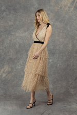 An image of the Fee G Tiered Mesh Dress