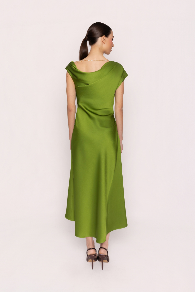 Pleated Midi Dress