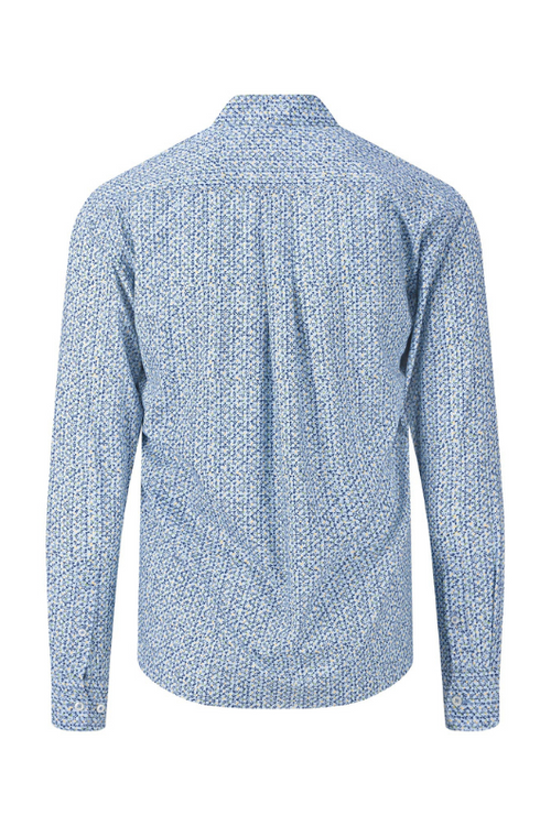 Fynch-Hatton Long Sleeve Print Shirt. A casual fit, button-down shirt with a minimalist all-over design.