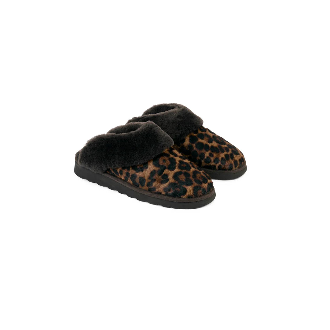 Fairfax & Favor Glencoe Mule Slipper Leopard Haircalf