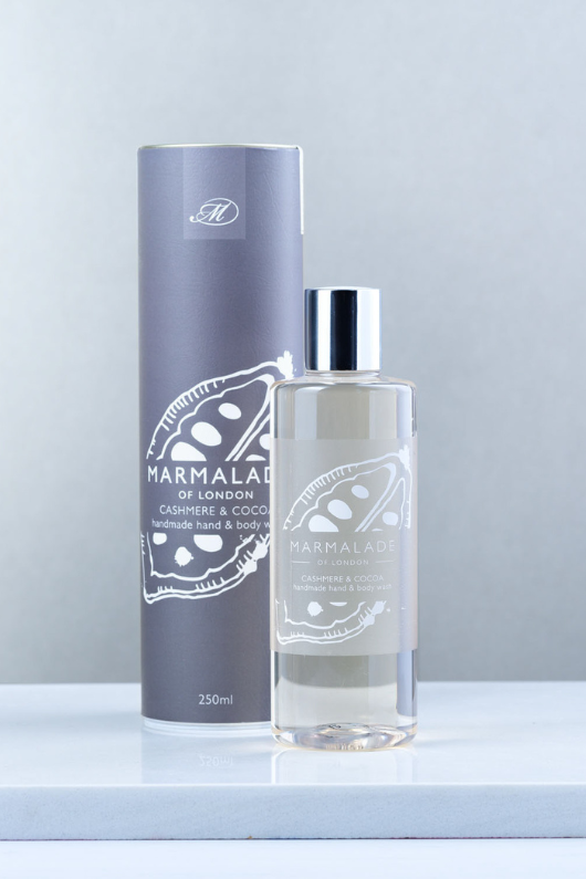 Marmalade of London Hand & Body Wash 250ml - Cashmere & Cocoa scent in brown packaging
