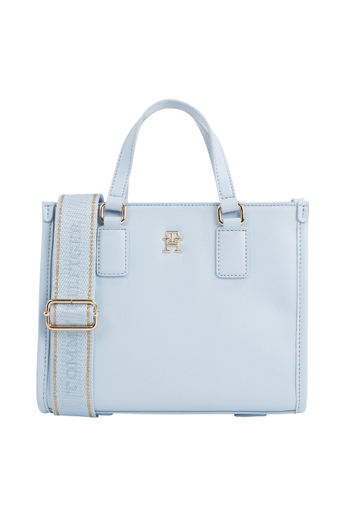 An image of the Tommy Hilfiger Hilfiger Monotype Webbing Strap Small Tote