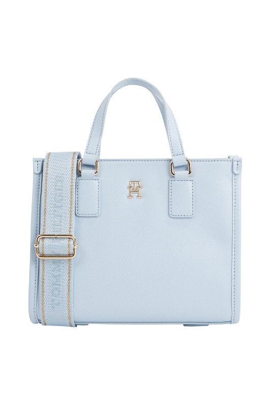 An image of the Tommy Hilfiger Hilfiger Monotype Webbing Strap Small Tote