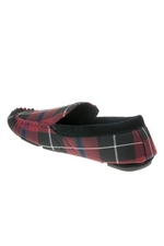 An image of the Bedroom Athletics Benedict Moccasin Slippers in the colour Merlot Check.