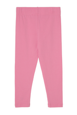Lighthouse Mollie Leggings. Kids leggings in a cotton stretch fabric with a pink finish and subtle Lighthouse logo on the ankle.