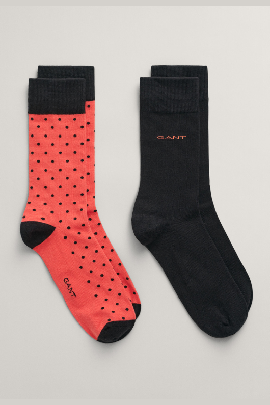 Dot & Solid Socks 2 Pack