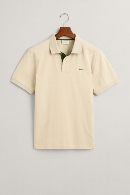 An image of the Gant Contrast Pique Polo Shirt