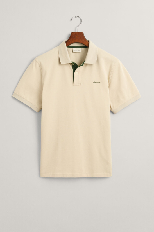 An image of the Gant Contrast Pique Polo Shirt