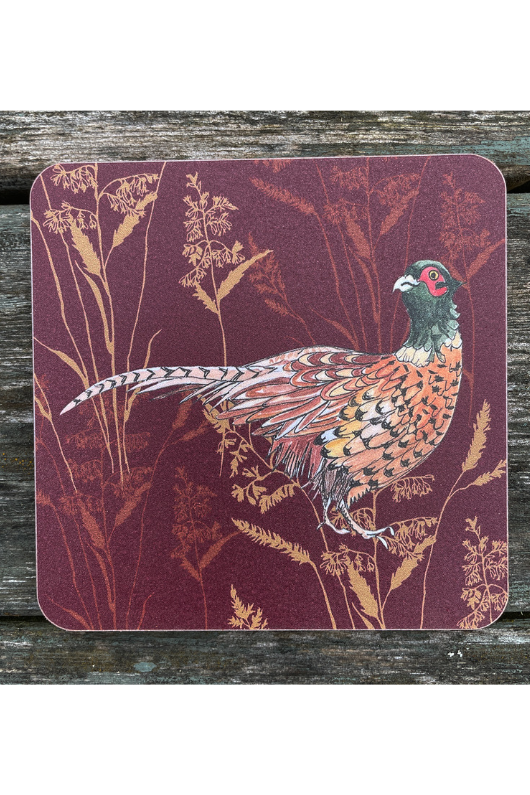 An image of the Vanessa Bathgate Pheasant Coaster