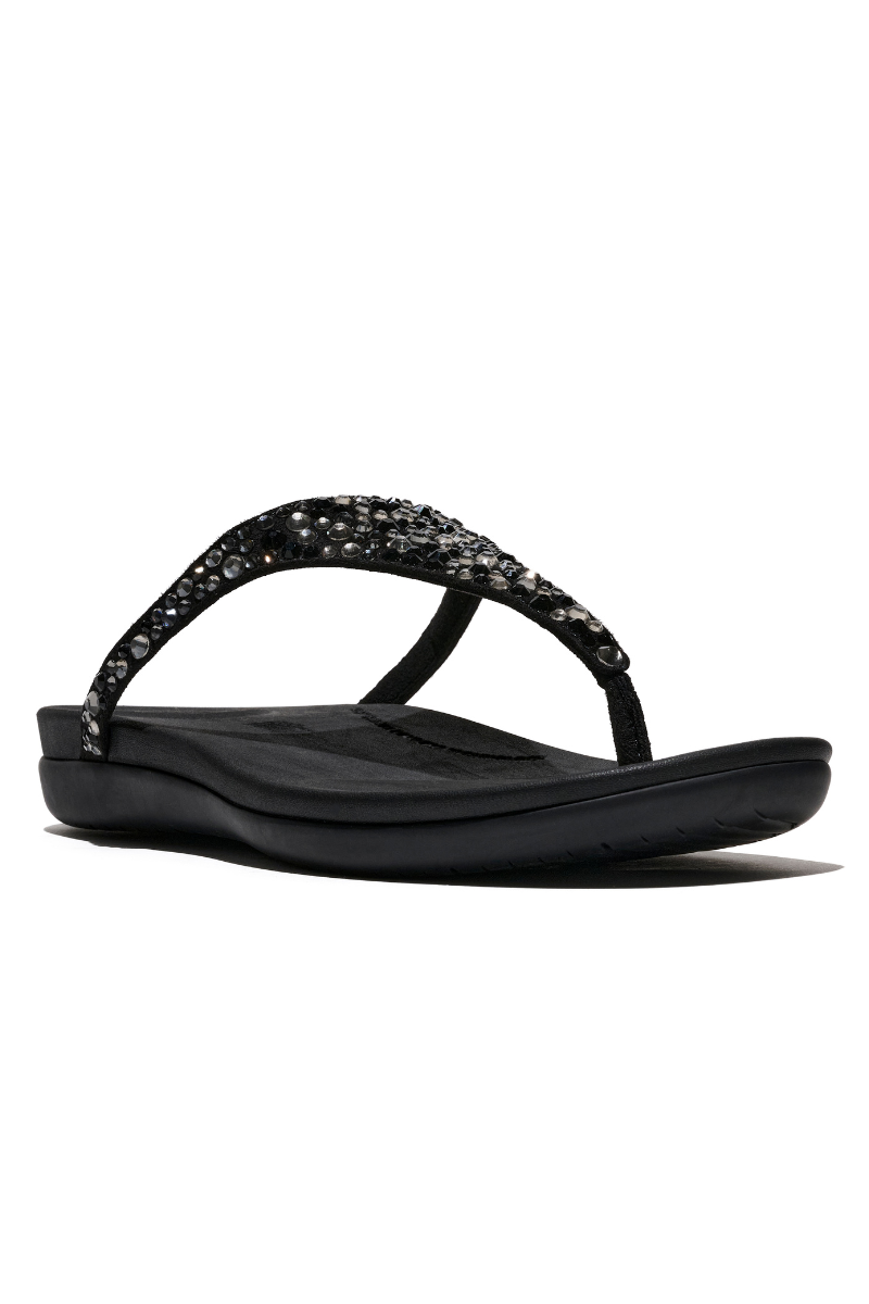 Solay Mixed-Crystal Toe-Post Sandals