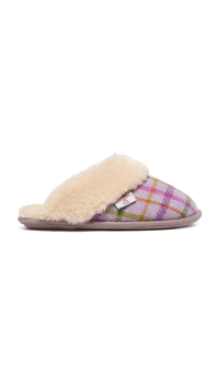 Pippa Faux Fur Lined Harris Tweed Mule
