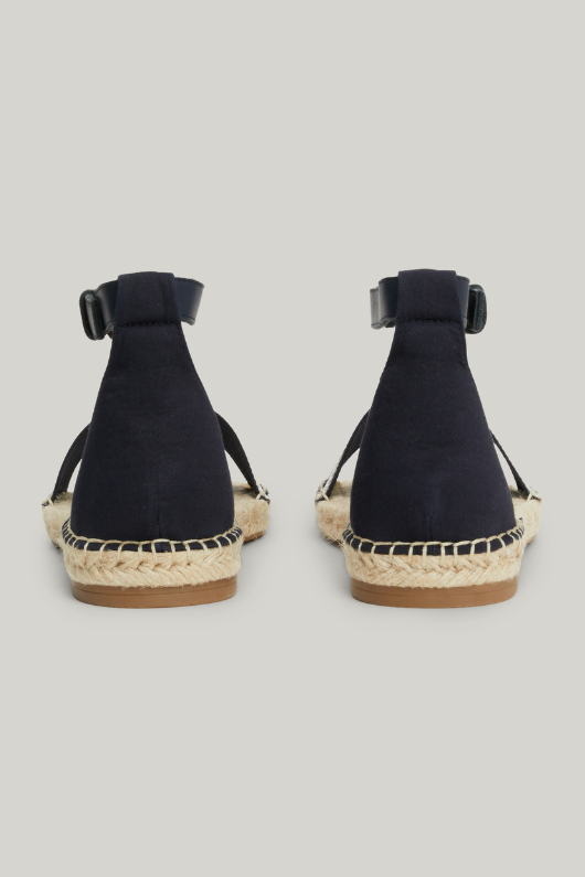 An image of the Tommy Hilfiger Hilfiger Monotype Webbing Strap Espadrille Sandals
