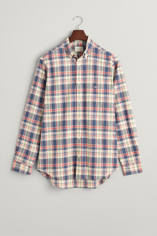 Cotton Linen Check Shirt