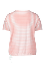 An image of the Betty Barclay Striped Top in the colour Rose/Cream.