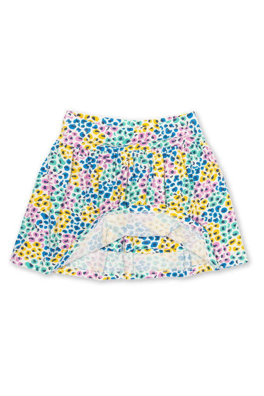 Kite Panthera Skort. A skirt with built in shorts, featuring a multi-coloured leopard print.