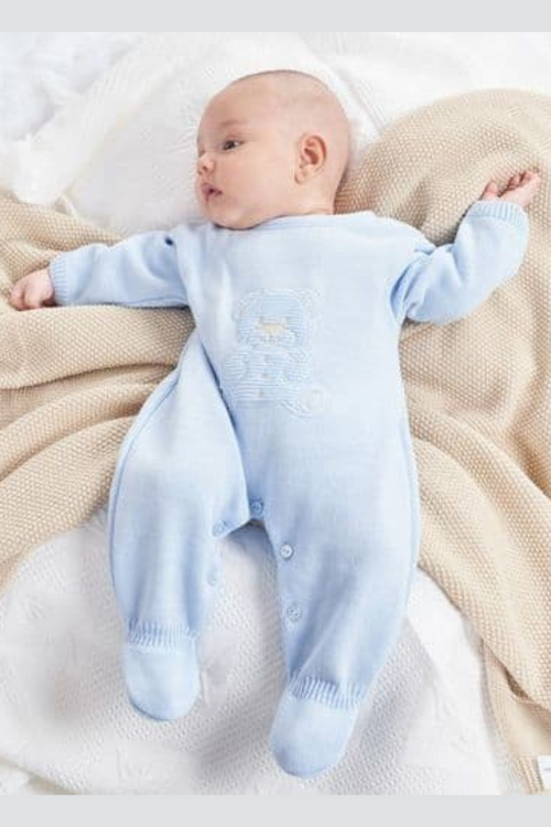 An image of the Dandelion Teddy Bear Knitted Onesie