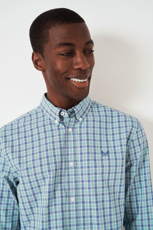 James Washed Poplin Checked Shirt