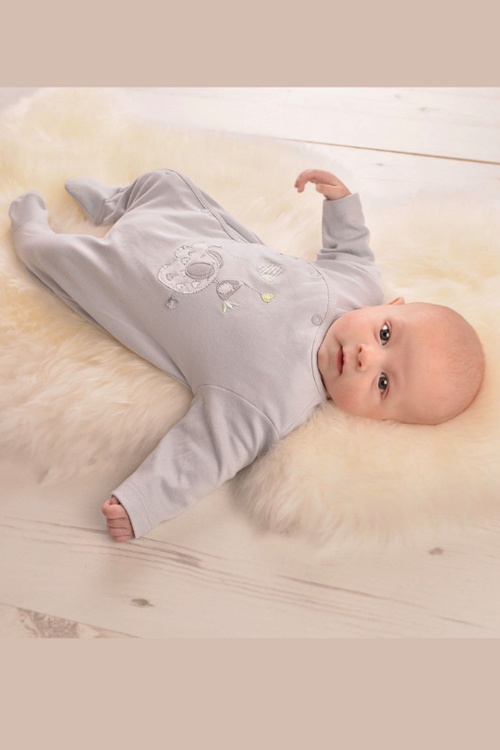 An image of the Dandelion Elephant Cotton Sleepsuit