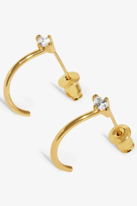 An image of the Joma Jewellery Style Stories Eye Hoop Earrings
