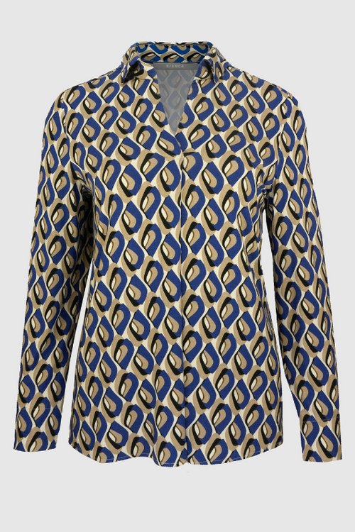 An image of the Bianca Anea Long Sleeve Collar Blouse