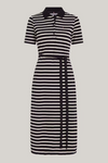 An image of the Tommy Hilfiger Breton Stripe Midi Polo Dress