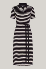An image of the Tommy Hilfiger Breton Stripe Midi Polo Dress
