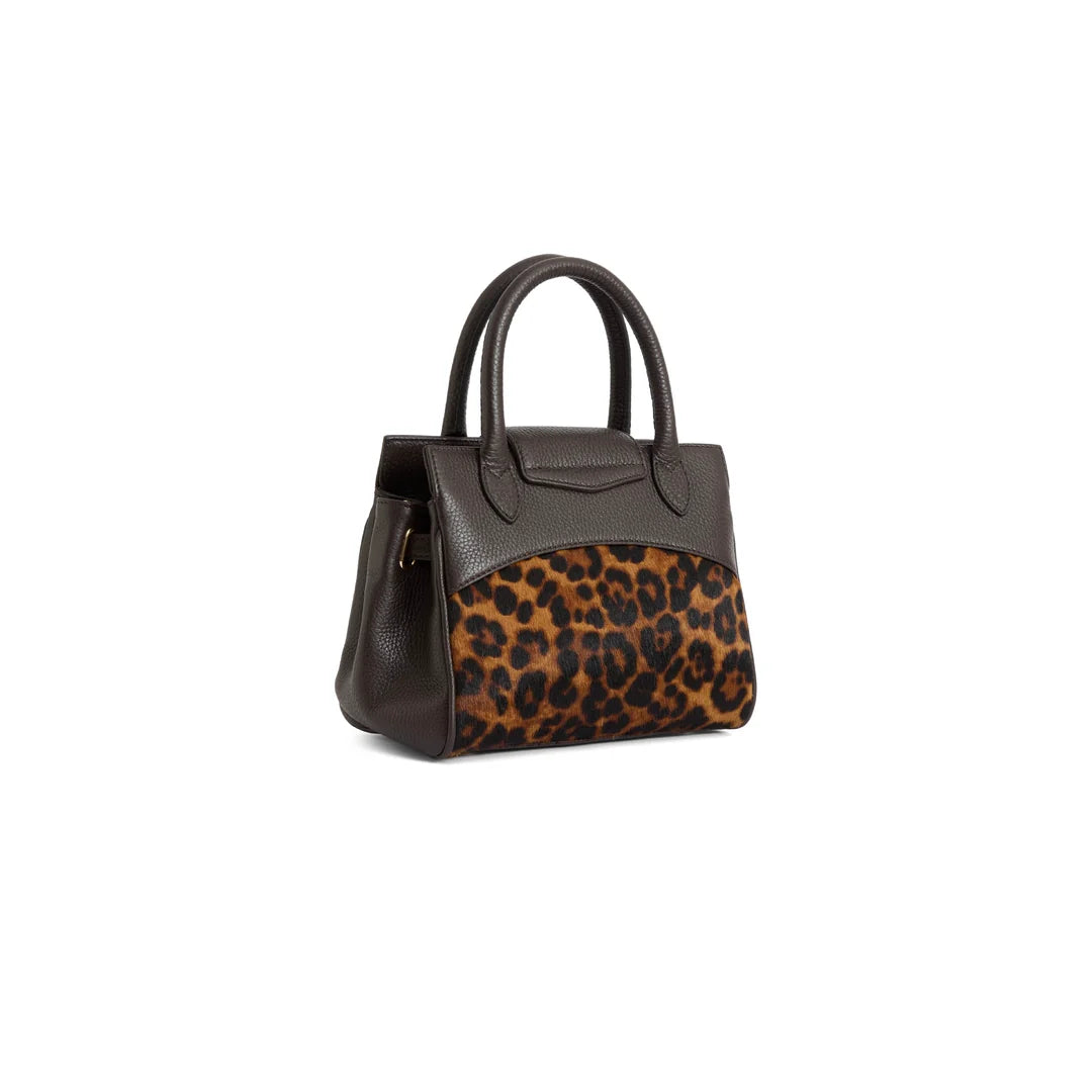 Fairfax & Favor Mini Windsor Handbag Leopard Haircalf