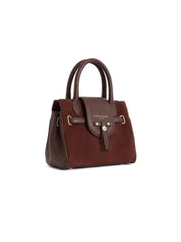 Fairfax & Favor Mini Windsor Handbag Port Suede