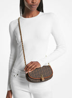 An image of the Michael Kors Small EW Chain Sling Messenger