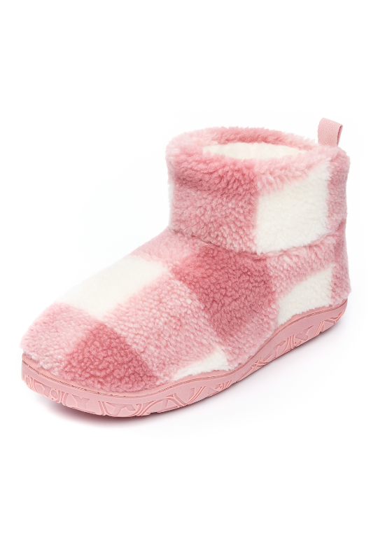 An image of the Bedroom Athletics Celeste Check Sherpa Slipper Boots